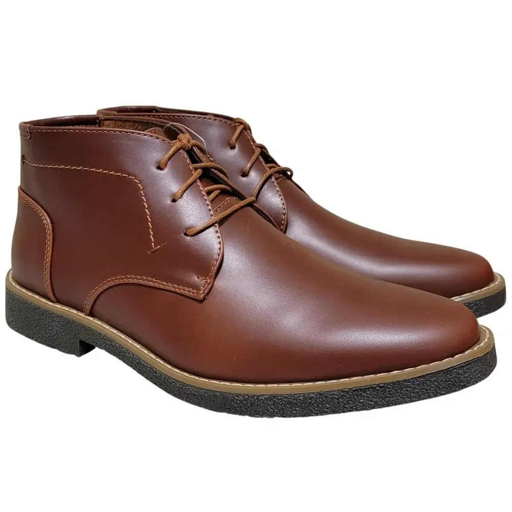 Deer Stags Men Bangor Classic Chukka Boots Size US 8.5M Redwood Dark Brown